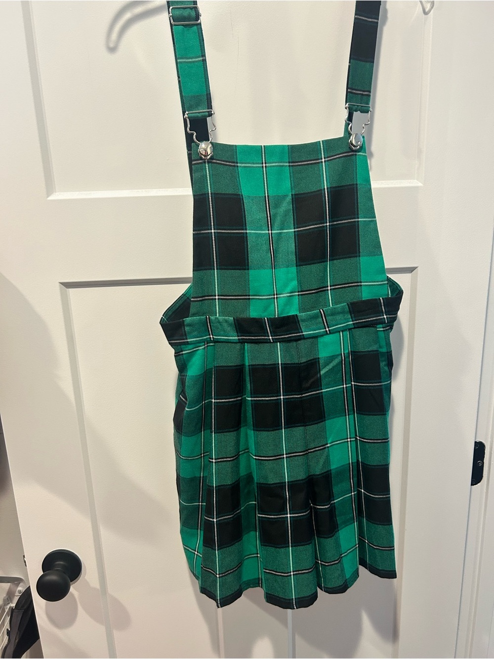 Green Plaid Pinafore Jumper Women’s